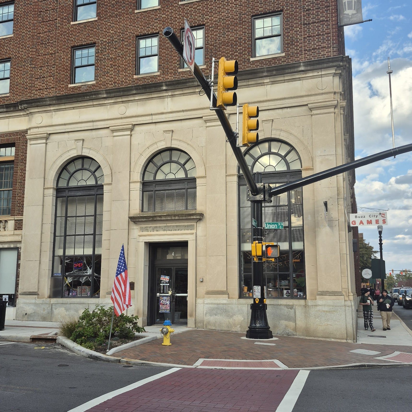 Buzz City Games storefront, downtown Concord NC