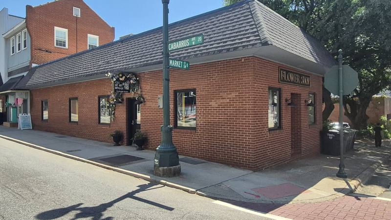 Cut at an Angle storefront Cabarrus Market corner Concord NC