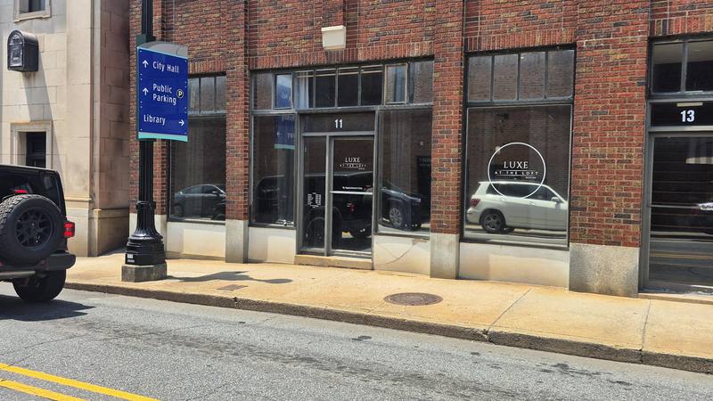 Luxe at the Lofts Cabarrus storefront downtown Concord NC