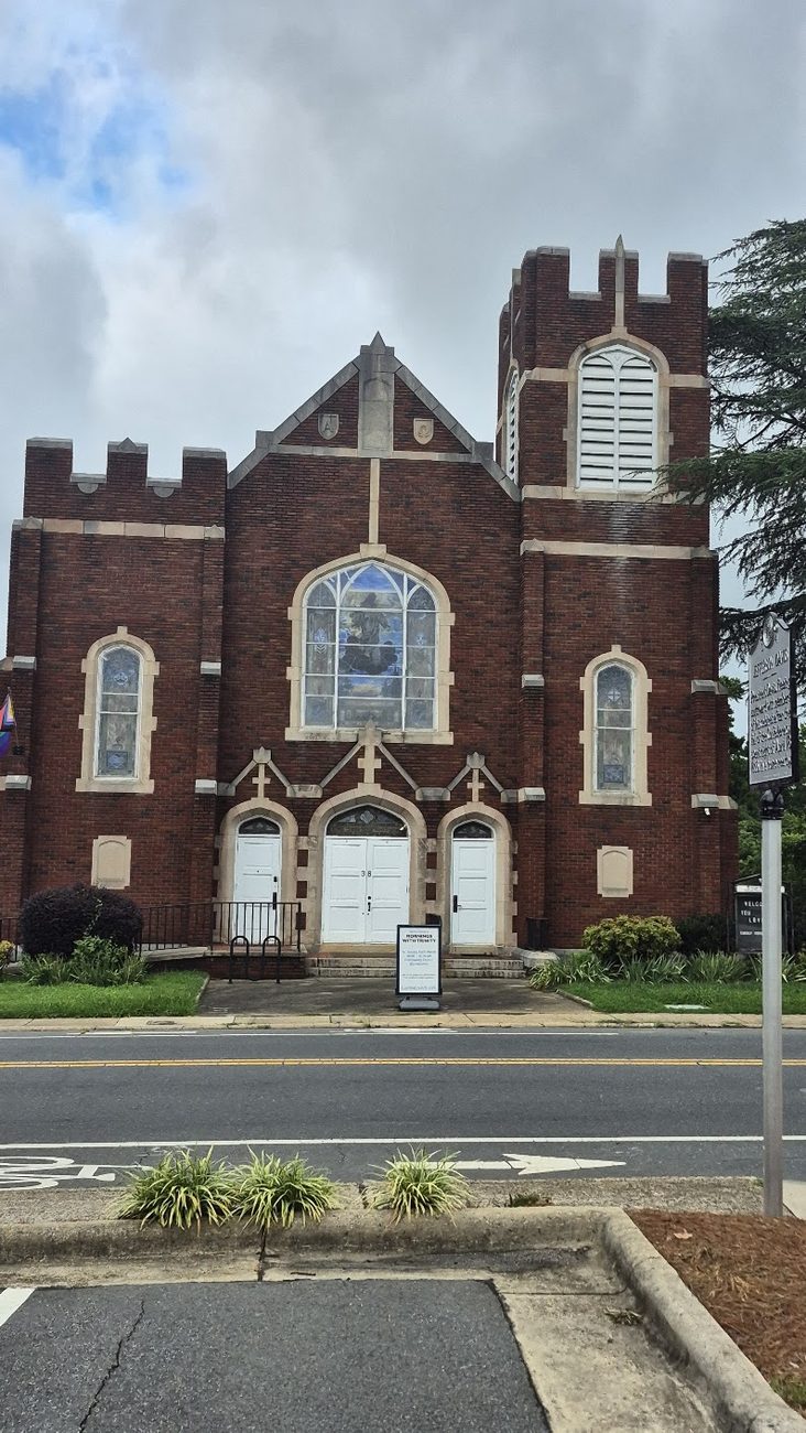 Trinity Lutheran Church storefront on Church St, Concord NC